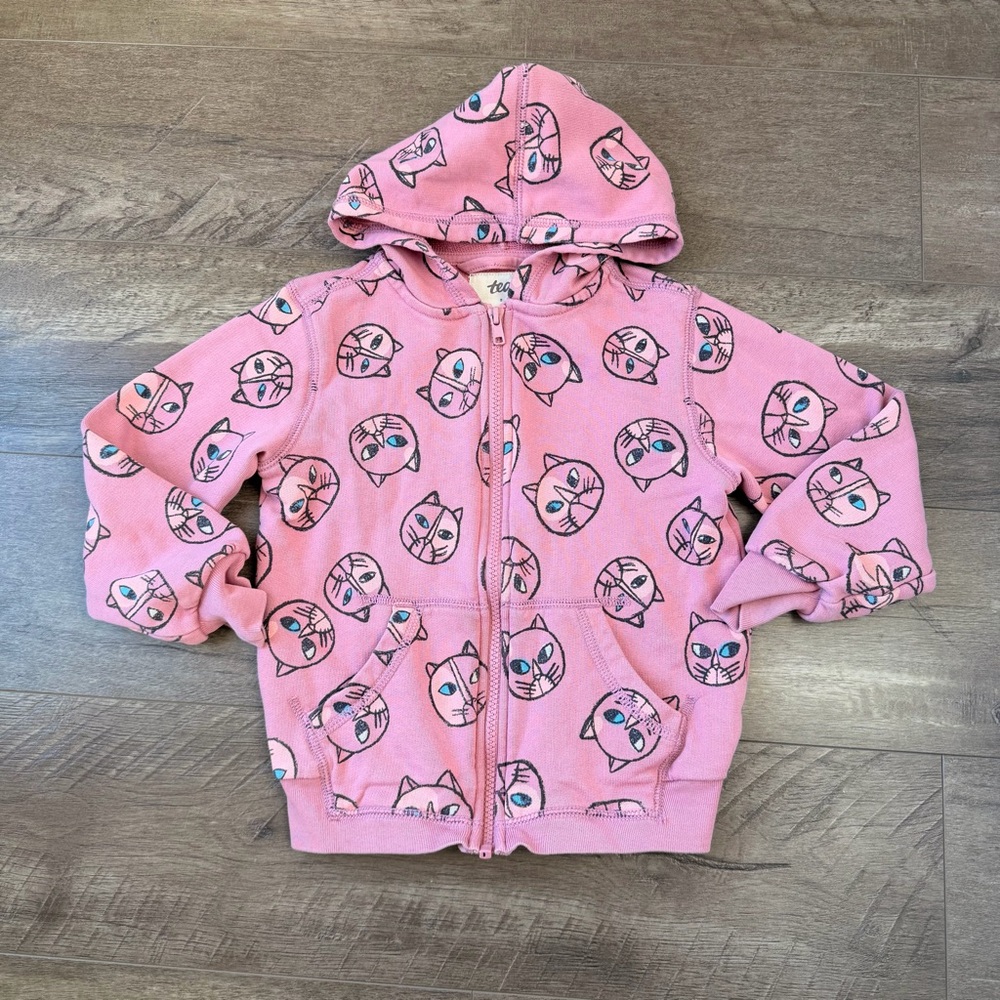 Tea Collection Good Sport Highland Cat Print Kids Hoodie